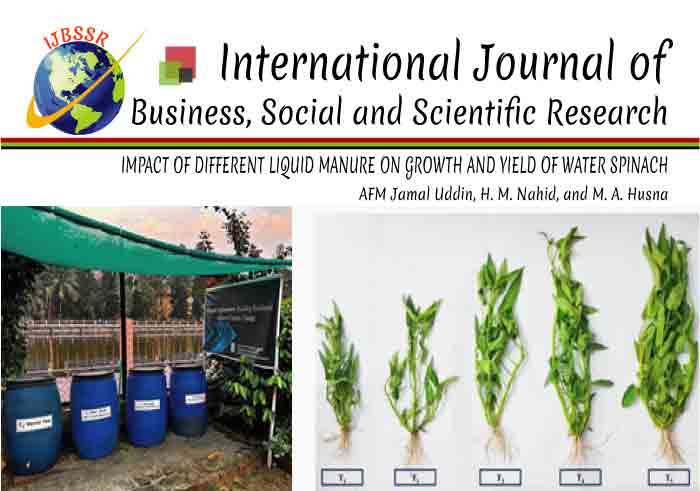 IMPACT OF DIFFERENT LIQUID MANURE ON GROWTH AND YIELD OF WATER SPINACH